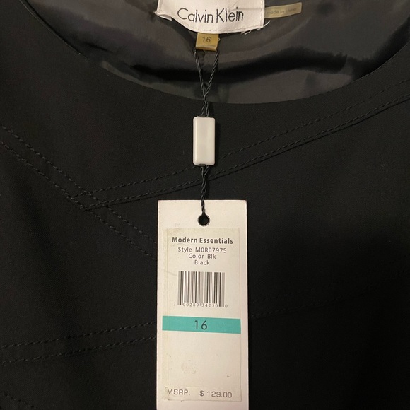 Brand New Calvin Klein Black Sheath Dress - Size 16 - Picture 6 of 7